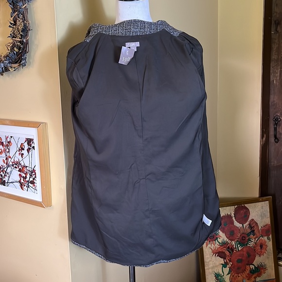 J JILL Size SMALL Tweed Blazer Mid-Skeeve Career Casual Cozy Prep MOD $189 NEW - Picture 15 of 16